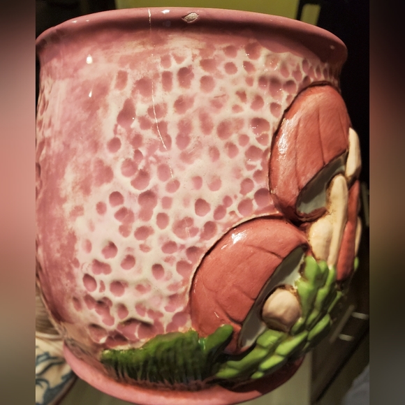 Vintage pink ceramic mushroom canisters jars - Picture 11 of 14